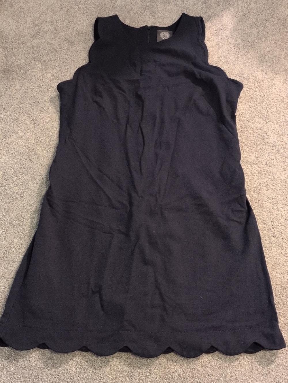Vince Camuto Sleeveless Scallop Hem Dress